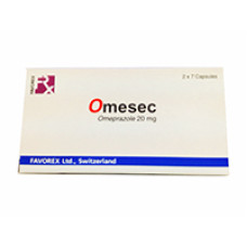 Противоязвенный препарат Omesec (омепразол) 14 капсул / Omesec 14 capsules