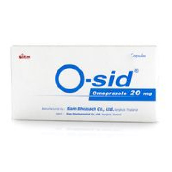 Противоязвенный препарат O-sid(омепразол) от Siam Pharmaceutical 14 капсул / Siam Pharmaceutical O-sid omeprazole 20mg 14 caps