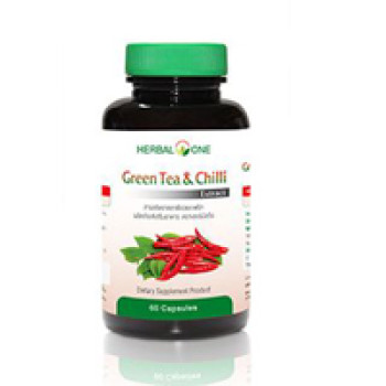 Капсулы Зеленого чая и перца Чили Herbal One 60 капсул / Herbal One Green Tea and Chilli Extract 60 capsules