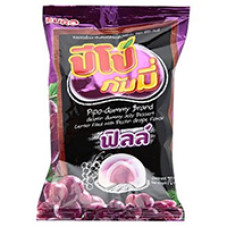 Мармелад-желе с жидким центром Gummy Jelly Dessert "Виноград" от Pipo 70 гр / Pipo Grape Flavoured Gummy Jelly Dessert Center Filled 70g