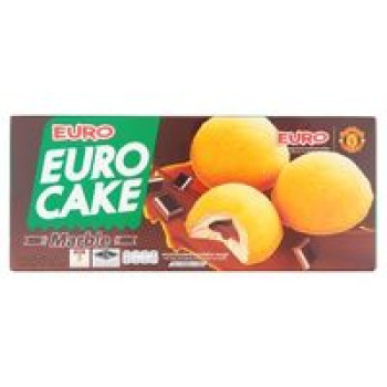 Бисквитные пирожные с шоколадным кремом от EURO Brand, 1 упаковка/ EURO Brand Puff Cake And Marble Choco Cream 144 g