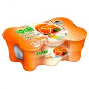 Апельсиновое желе в стаканчике с трубочкой Jele Light, 1 набор / Jele Light Jelly Orange Flavor 6 pcs*125g