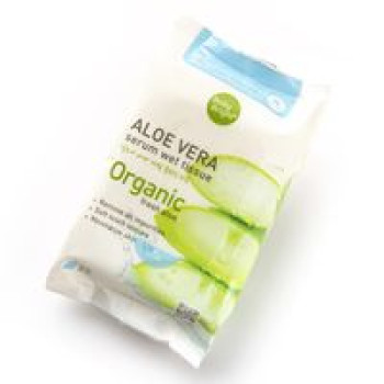 Влажные салфетки для лица и тела с алоэ вера от Baby Bright 25 шт / Baby Bright Aloe Vera Serum Wet Tissue 25 Sheets