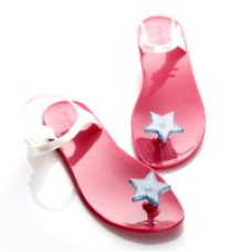 Сандалии Zhoelala Twinkle little star (белый-розовой-голубая звездочка) / Zhoelala Twinkle little star (white-pink-blue)