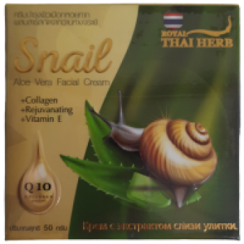 Улиточный крем для лица с алоэ вера Royal Thai herb Snail Aloe Vera Facial Cream 50 гр