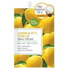 Крем для лица с Лимоном, витамином С и слизью улитки от Baby Bright 10 гр / Lemon and Vit C Tone up Snail Cream 10g Baby Bright