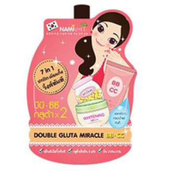 ВВ-СС крем для лица с витаминами и глутатионом 7в1 от Nami / Nami Double Gluta Miracle BB.CC 7 in 1