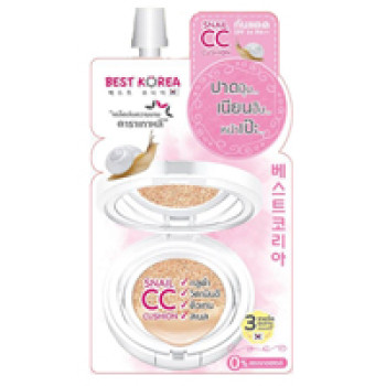 CC Крем-кушон Snail CC Cushion SPF34 PA ++ с улиточной слизью от Best Korea 8 мл / Best Korea Snail CC Cushion SPF34 PA ++ 8ml