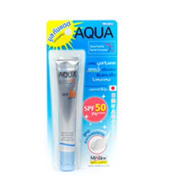 Солнцезащитный экстраувлажняющий крем-мусс для лица Aqua Base SPF50++++ от Mistine 20 мл / Mistine Aqua Base Mousse Blue 20 ml