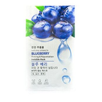 Отбеливающая омолаживающая тканевая маска с черникой Yan Chun Tang 38 мл / Yan Chun Tang Blueberry Firming & Rejuvenation invisible mask 38 ml