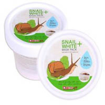 Осветляющая питательная маска для лица Snail White + с улиточной слизью от Daiso 100 гр / Daiso Snail White+ mask pack 100 gr
