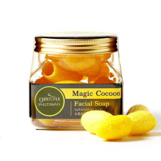 Шелковые коконы для лица с Пчелиным маточным молочком Phutawan Magic Cocoon Facial Soap 40 гр
