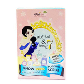 Скраб для лица осветляющий с витамином С и глутатионом Nami 8 гр/Nami snow wink pudding scrub 8 gr