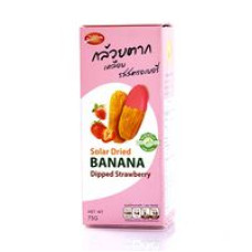 Ломтики банана в клубничной помадке 75 гр / OTOP solar dried banana with strawberry 75 g