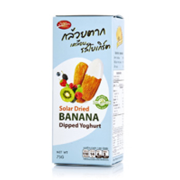 Ломтики вяленого банана в йогуртовой глазури 75 гр / Solar Dried Banana dipped yoghurt 75g