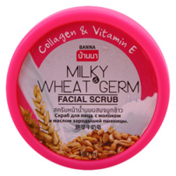 Скраб для лица Banna с экстрактами молока и зародышей пшеницы 100 мл / BANNA Facial Scrub Milky & Wheat Germ 100 ml