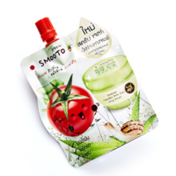 Гелевый скраб-желе с алое, томатом и улиточной слизью от Smooto 50 гр / Smooto tomato aloe snail jelly scrub