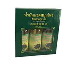 Лечебное массажное масло с травами набор из 3 флаконов по 50 мл / Thai Herbal Green Oil Pho Set 3pcs 50ml