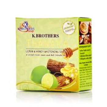 Мыло с танакой, медом и лимоном K.Brothers 60 гр / K.Brothers Lemon and Honey Whitening Soap with Thanaka 60 g