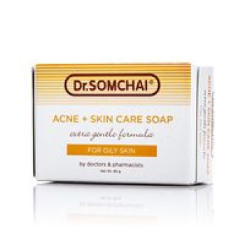 Нежное мыло для жирной, проблемной и нормальной кожи Dr Somchai 80 гр/Dr Somchai Acne & Cleansing Cream Soap for Normal to Oily Skin 80 gr